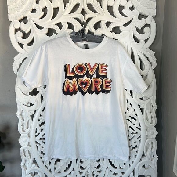 Boho LOVE MORE White Graphic T-Shirt Tee - Picture 6 of 7